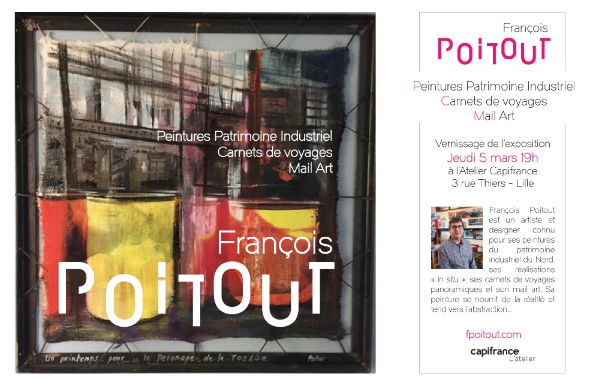 New exhibition at Atelier Capifrance, Lille, in March 2020