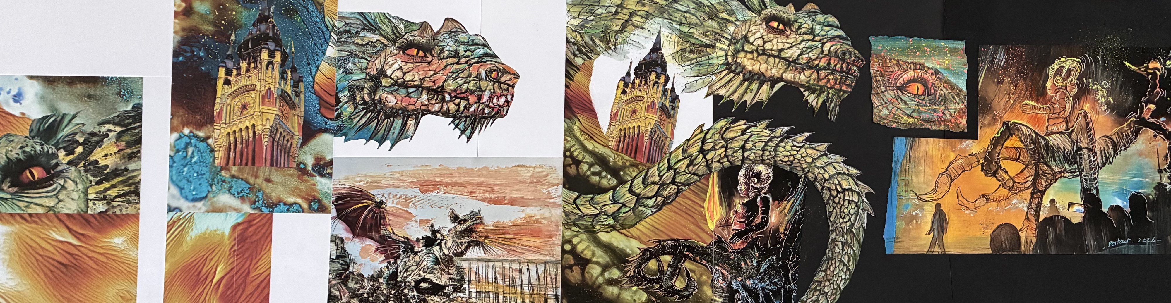 The Calais Dragon Legend — plates — The Calais Dragon Legend — La légende du Dragon de Calais, illustrated books by François Poitout