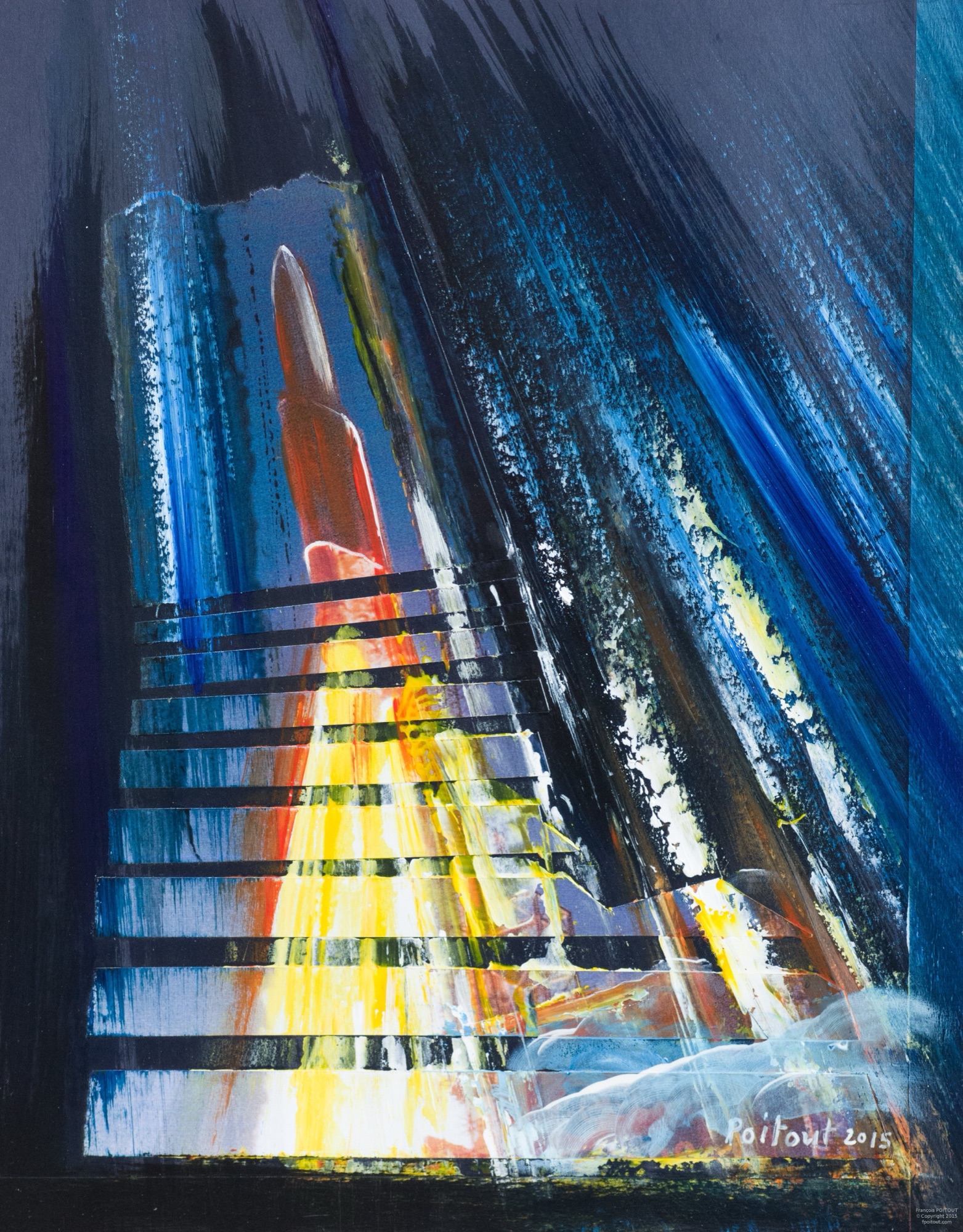 Guyane n°10 — Guyane, entre terre et ciel, peinture de François Poitout