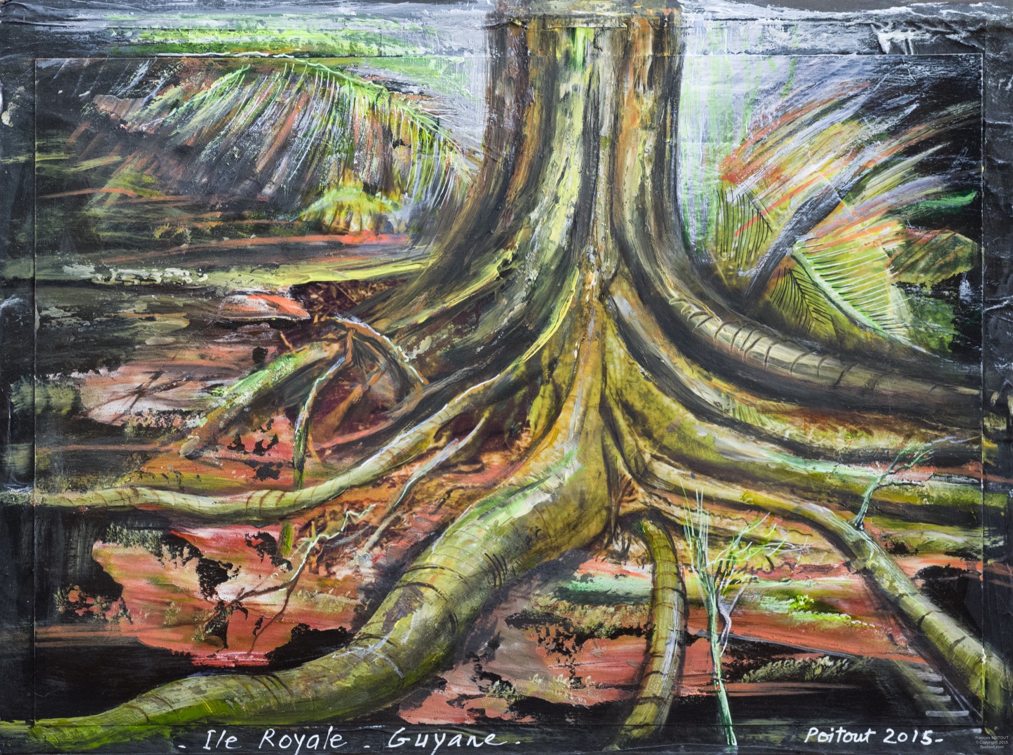 Guyane n°11 — Guyane, entre terre et ciel, peinture de François Poitout